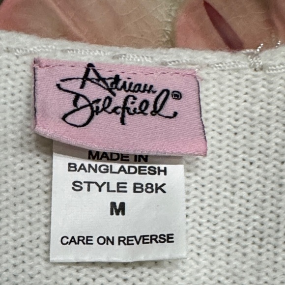 Vintage Adrian Delafield Floral Embroidered Knit Vest SZ M 1990’s Great Cond. - Picture 2 of 9